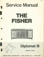 Fisher DIPLOMAT-3-D-390 - Service Manual
